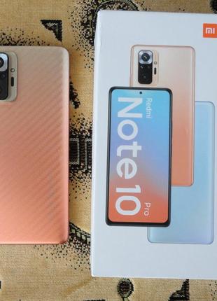 Xiaomi redmi note 10 pro bronze 6/64 відмінний стан+чохол