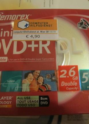 Mini dvd+r диск 2,6 gb