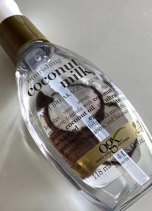 Питательное кокосовое молочко для волос ogx anti-breakage serum usa6 фото