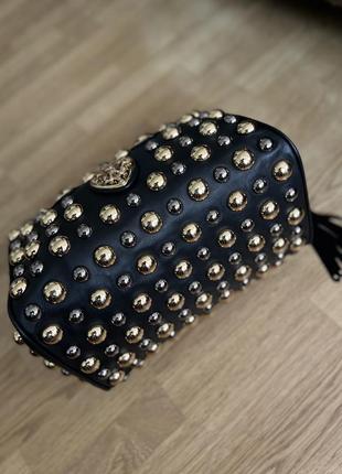 Сумка из натуральной кожи gucci babouska studded leather boston оригинал новая10 фото