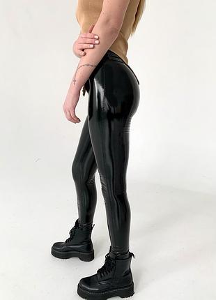 Жіночі лакові вініл xs, s, m, l, xl лосіни жіночі2 фото