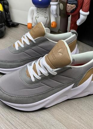 Кросівки adidas sharks brown grey white7 фото