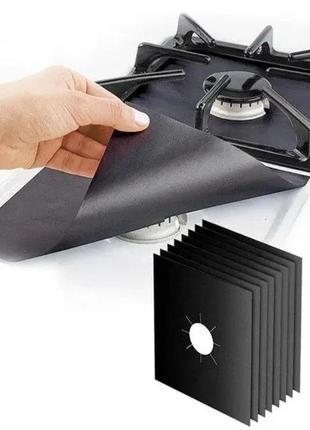 Жиронепроникний папір чорний  ⁇  тефлонова накладка на газову плиту  ⁇  захисний папір для плити1 фото