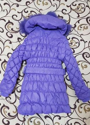 Зимнее пальто рост 100-110 см с подстежкой на меху детское2 фото