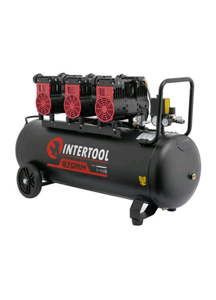 Компресор безмасляний intertool - 100 л x 3 x 1100 вт storm