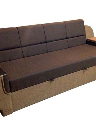 Прямий диван меркурій (коричневий з бежевим)1 фото