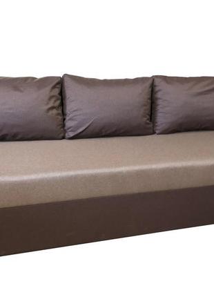 Диван арні (прямий диван) бежевий з коричневим, сірий1 фото