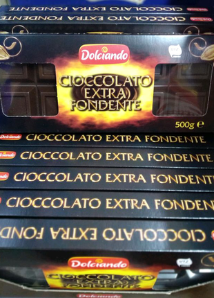 Шоколад cioccolato extra fondente dolciando 500gr