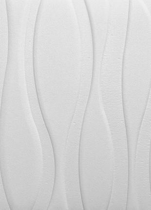 Самоклеючі шпалери декоративна 3d панель пвх 1 шт,  великі хвилі 700x700x6 мм