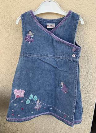 Дитяче джинсові плаття на запах