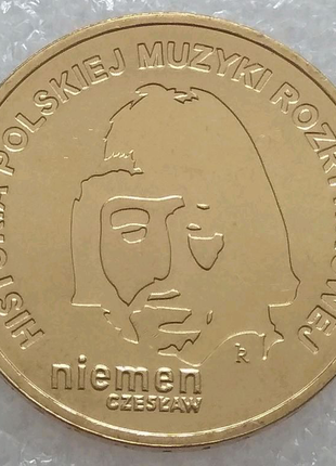 Монета номіналом 2 злотих 2009 тчеслав немен польща музика