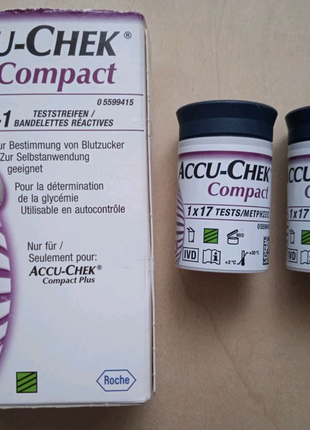 Accu -chek compact тест смужки полоски