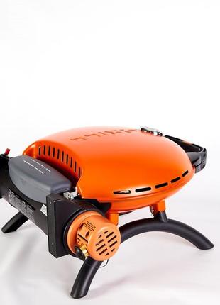 Портативный переносной газовый гриль o-grill 600t, оранж +адаптер4 фото