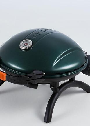 Портативный переносной газовый гриль o-grill 900t, green +адаптер2 фото