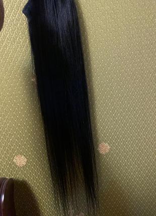 Натуральне європейське волосся ,чорне 70-72 см