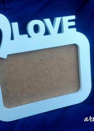 Фоторамка з дерева love