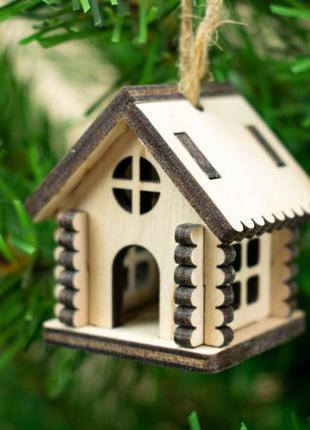 Різдвяні прикраси міні будинок набір з 4 штук