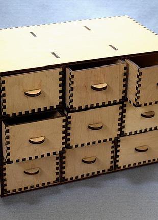 Міні комод для зберігання дрібниць з фанери