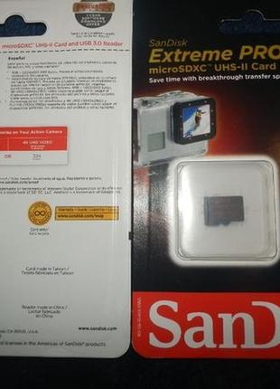 Продам карту пам'яті sandisk extreme pro 128 gb microsdxc uhs-i..