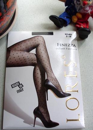 Колготки lores finezza с узором в горошек2 фото