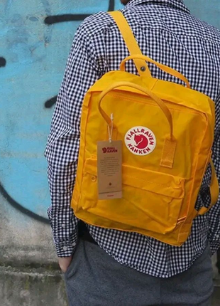 Рюкзак fjallraven kanken classic желтый | городской рюкзак 16 л.4 фото