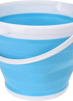 Ведро 10 литров туристическое складное collapsible bucket2 фото