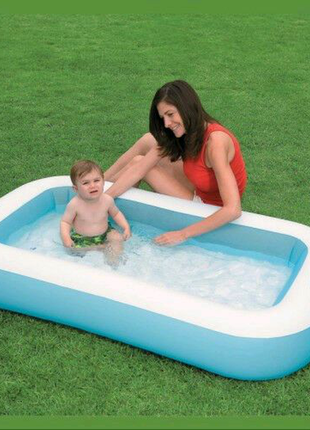Дитячий надувний басейн intex (166*100*28 см)1 фото