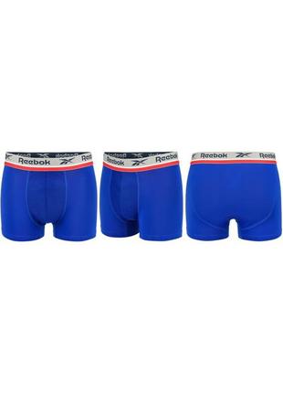 Набір труси-боксери reebok trunk elim (3 шт.) cobalt, vector red, vector navy3 фото