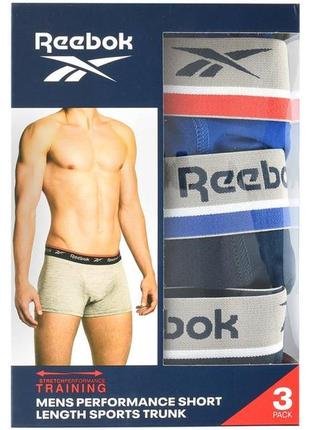 Набір труси-боксери reebok trunk elim (3 шт.) cobalt, vector red, vector navy2 фото