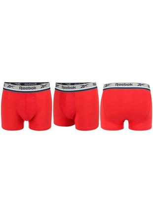 Набір труси-боксери reebok trunk elim (3 шт.) cobalt, vector red, vector navy4 фото