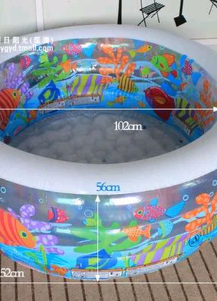 Дитячий надувний круглий басейн 152*56 см)3 фото