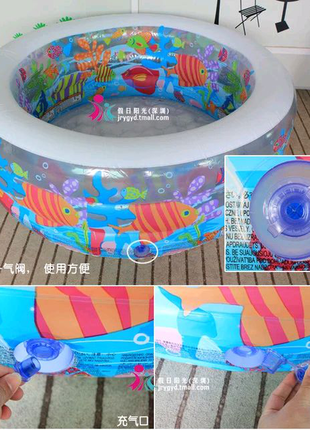 Дитячий надувний круглий басейн 152*56 см)5 фото