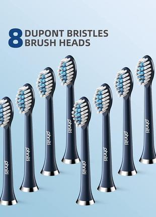 Електрична зубна щітка phniti sonic toothbrush + 8 насадок, кейс9 фото