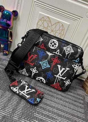 Месенджер мультиколор louis vuitton bolso trio graffiti c766