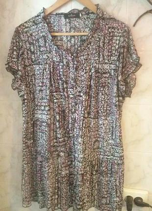 Блуза туника ,вискоза,сеточка