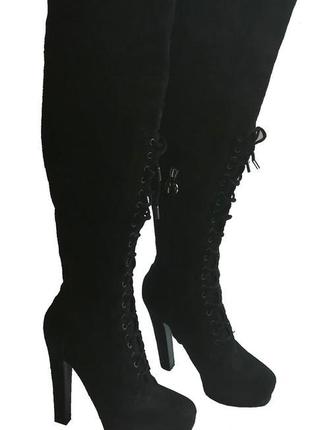 Чоботи, брендові ботфорти жіночі демісезонні nando muzi, 37-й1 фото