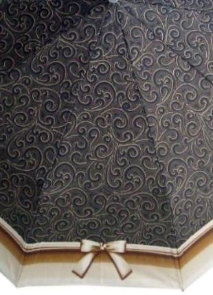 Зонт zest, полуавтомат серия 10 спиц, расцветка бантик коричневый2 фото