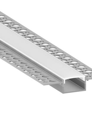 Профиль алюминиевый анодированный ledua ал-21 + рассеиватель для led ленты для гипсокартона 1 м