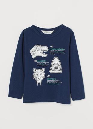 Регланы синие animals от h&m рост от 110 -116  см1 фото