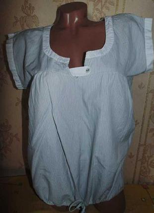 Отличная хлопковая блуза-рубашка для беременных 42-46р