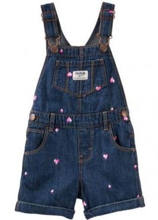 Джинсовый комбинезон реглан  шорты oshkosh 2т
