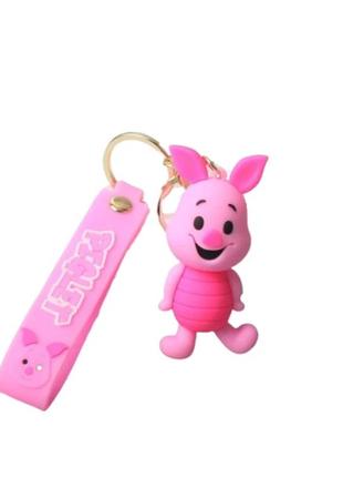 Винни пух брелок пятачок розовая свинка силиконовый брелок для ключей креативная подвеска 8см