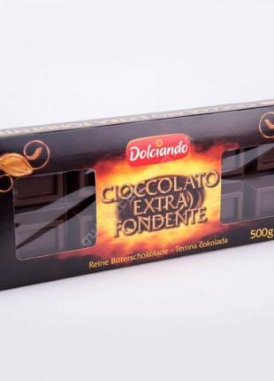 Черный шоколад dolciando cioccolato extra fondente 500г