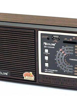 Радіоприймач від мережі з usb, sd і з акумулятором golon rx-9933uar
