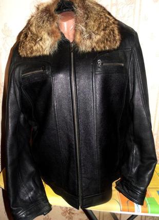 Курточка,куртка,дубленка очень теплая,48-52р.кожа+мех оленя.