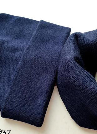 Теплая синяя шапка и хомут,снуд,шарф,баф, демисезонная вязанная,стильная1 фото