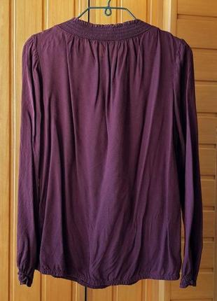 Блуза бордового кольору в етно-стилі. s. oliver. xxs-xs