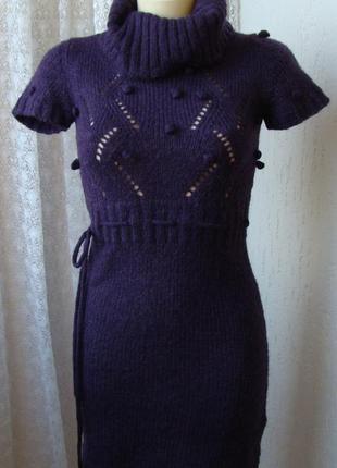 Платье вязаное теплое зимнее woman collection р.40-46 4531