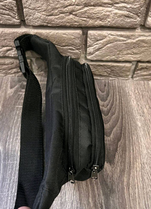 Бананка поясная сумка черная с черным логотипом adidas3 фото