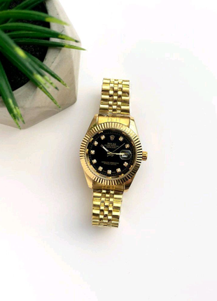 Часы rolex (date just) золотые